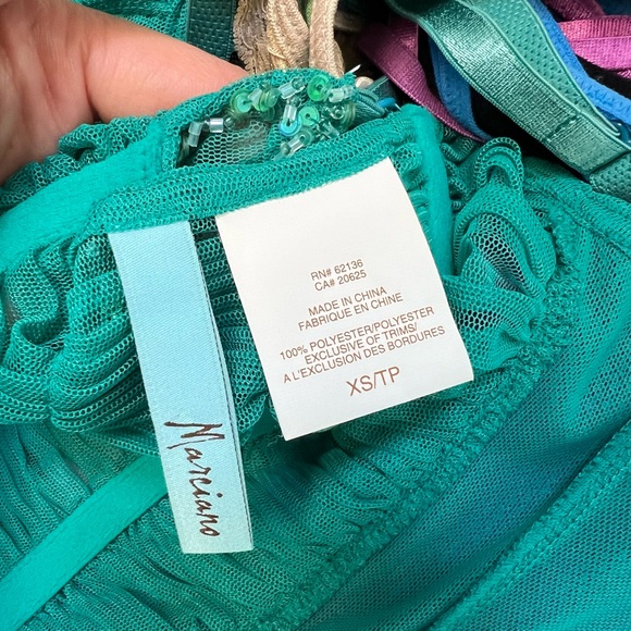SOLD!! Marciano Turquoise Corset with Stunning Bead Details, Size XS (Gem Find) - Picture 8 of 8